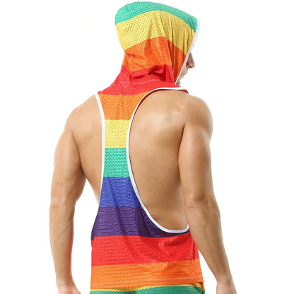Débardeur LGBT à Capuche — Arc-en-ciel