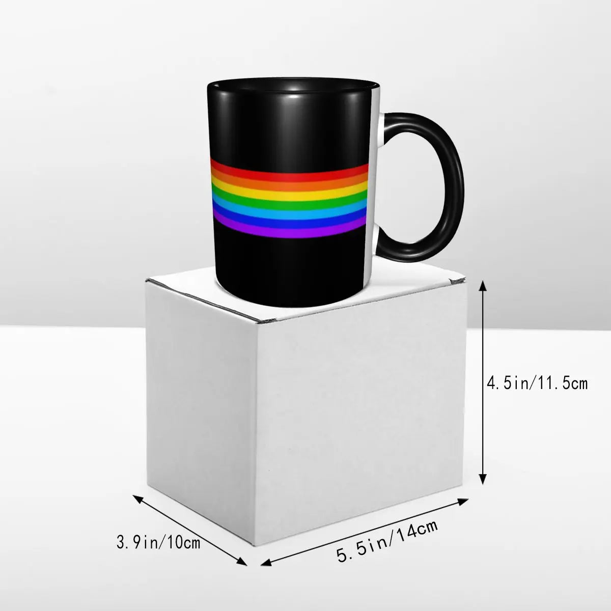 Mug LGBT et sa boîte d'expédition