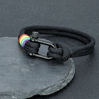 Bracelet LGBT — Corde Noir