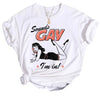 T-shirt Blanc Sounds Gay Pin-Up