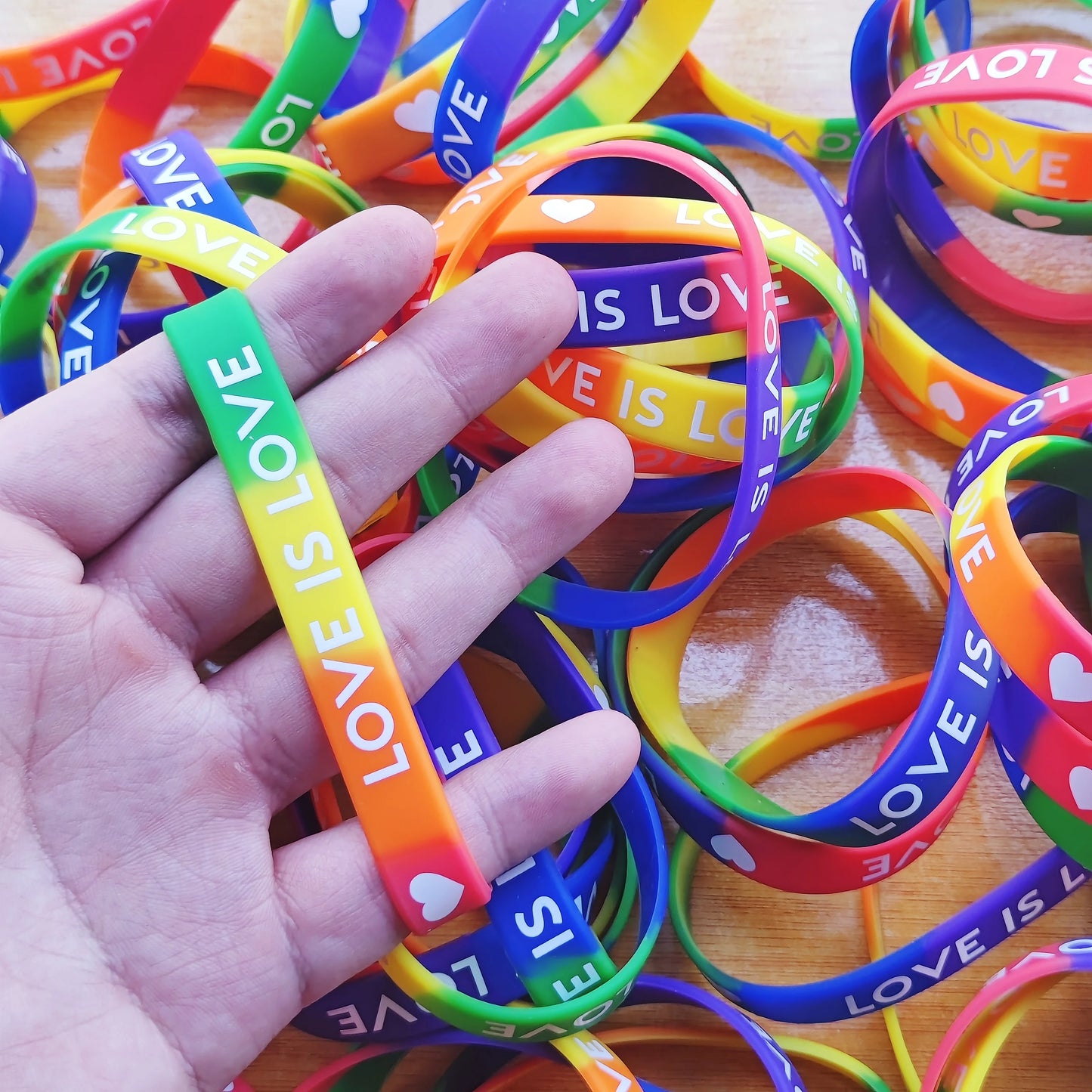 Bracelets Silicone LGBT — Lot de 20