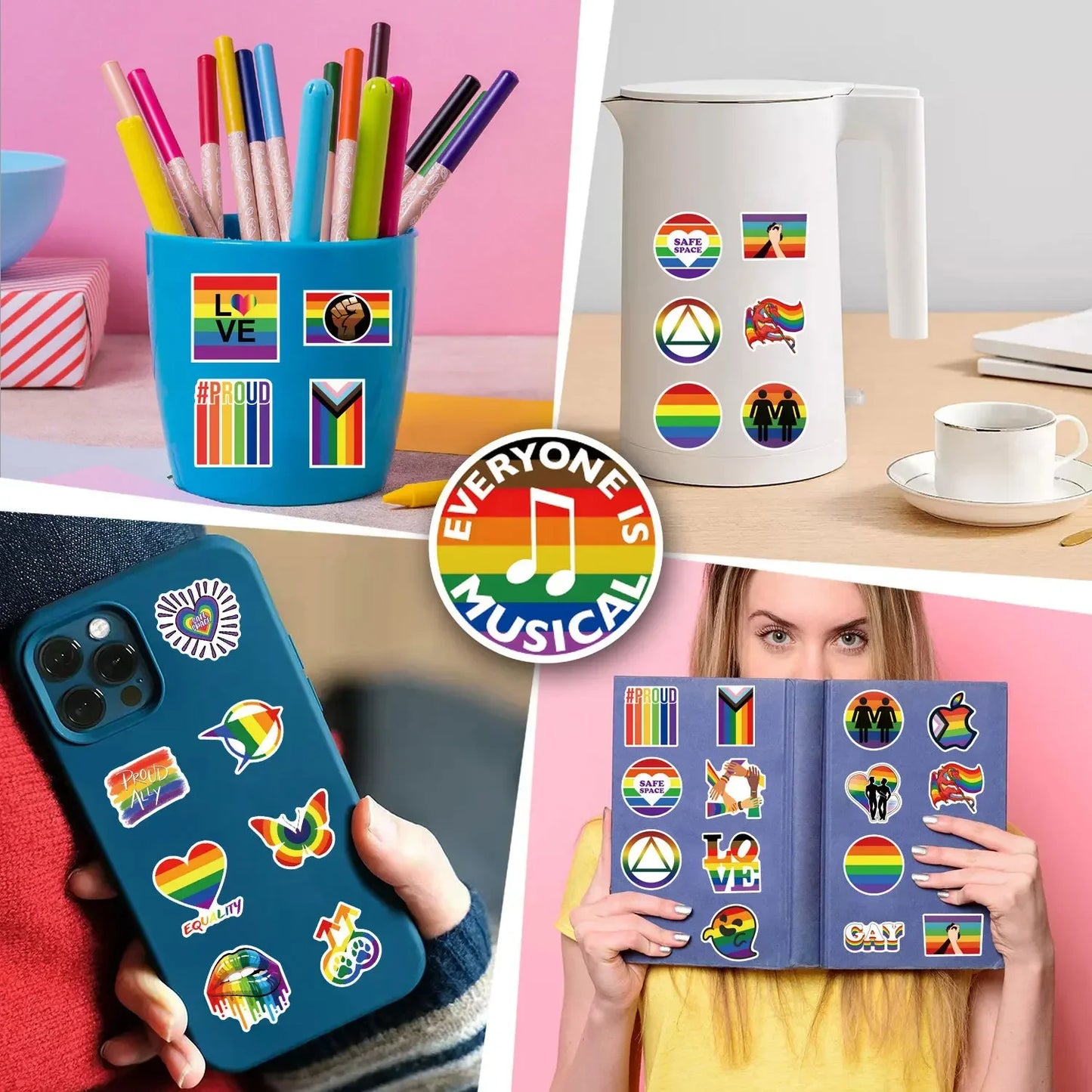 Autocollants LGBT — 110 stickers waterproof