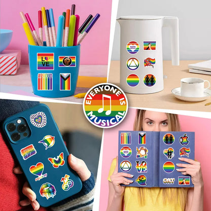 Autocollants LGBT — 110 stickers waterproof