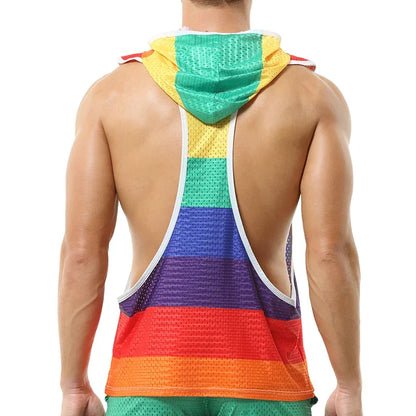 Débardeur LGBT à Capuche — Arc-en-ciel