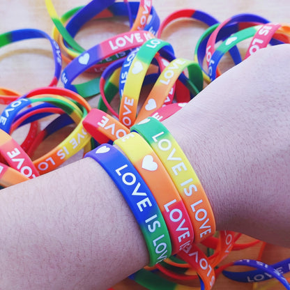 Bracelets Silicone LGBT — Lot de 20
