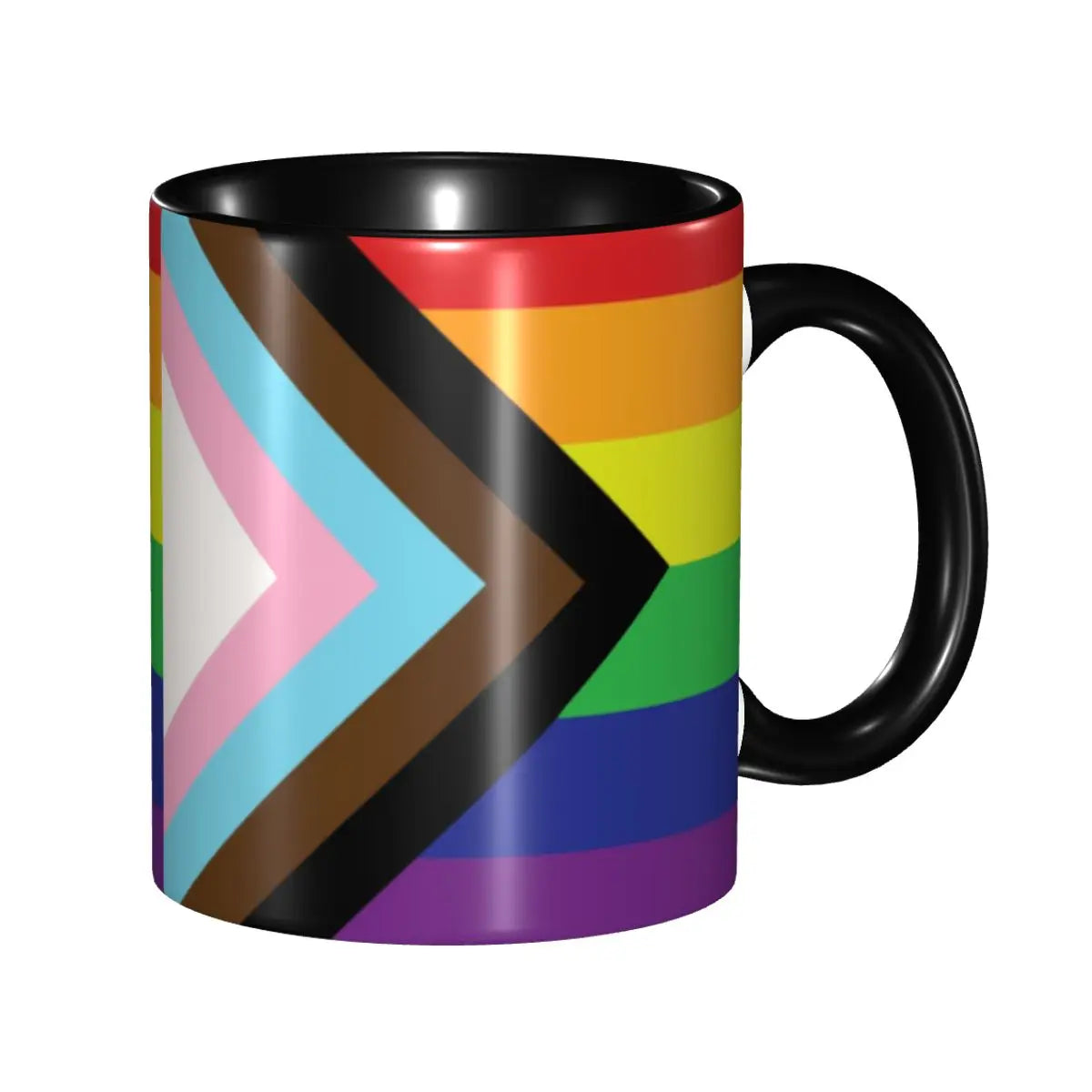 Mug LGBT au drapeau Progress Pride