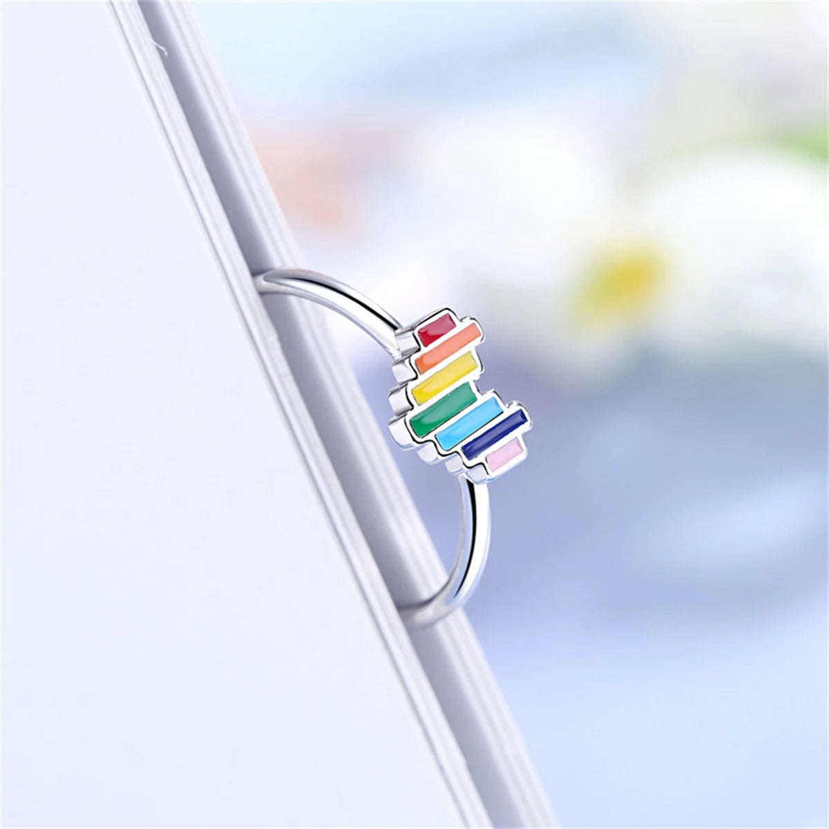 Bague LGBT — Coeur Coloré