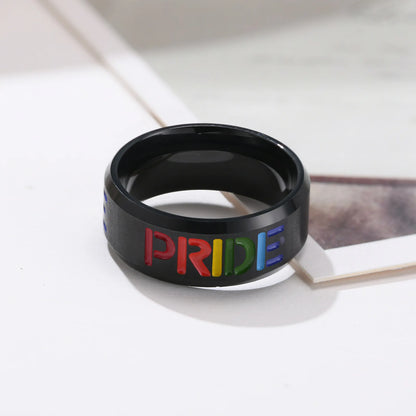 Bague Noire LGBT Pride