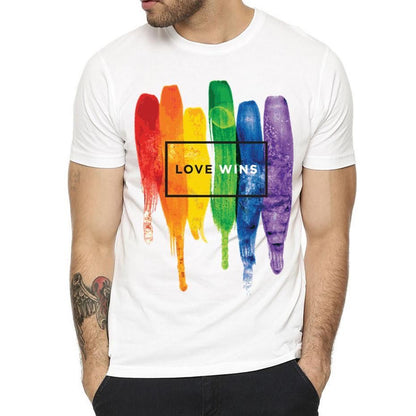 T-SHIRT LGBT — LOVE WINS