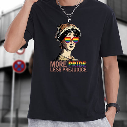 T-shirt Noir LGBT More Pride Less Prejudice