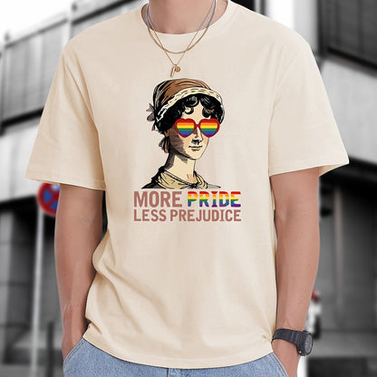 T-shirt Beige LGBT More Pride Less Prejudice