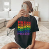 Tee shirt Noir LGBT Pride