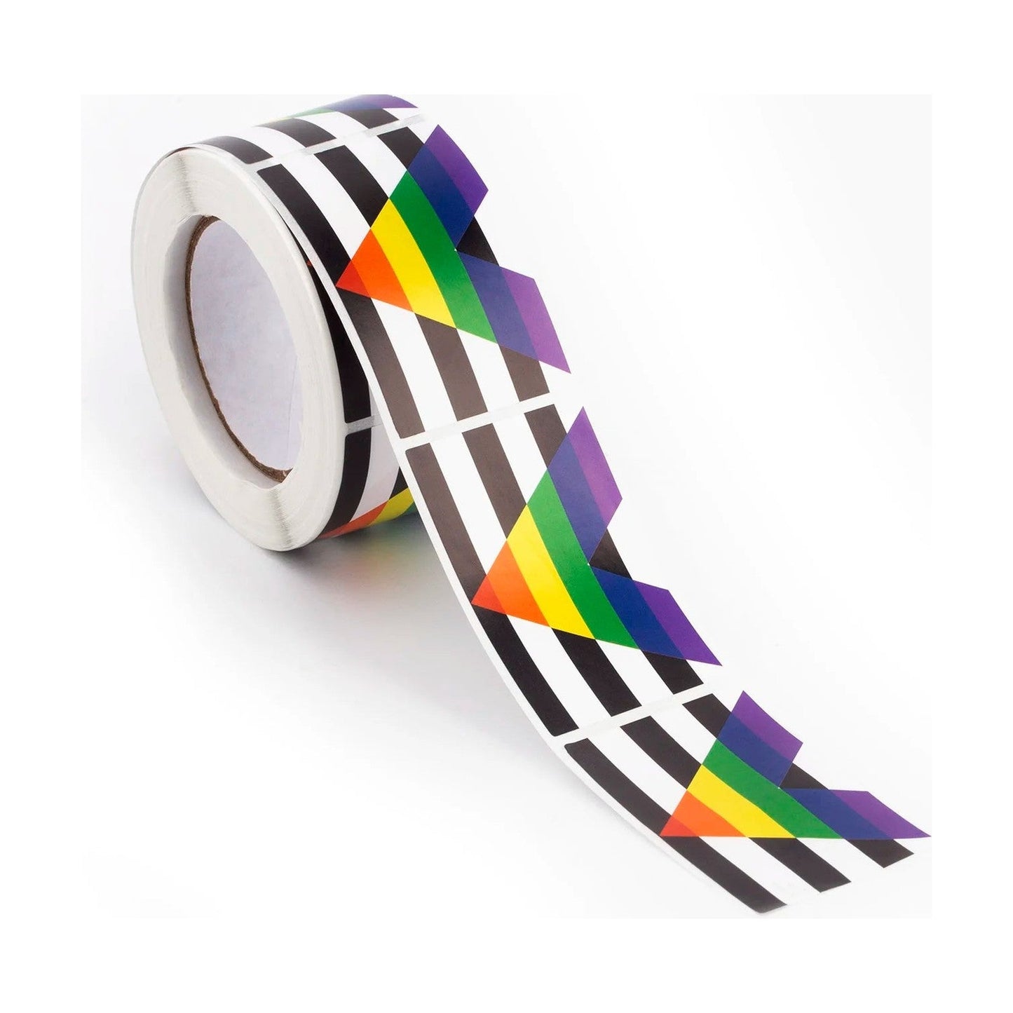 Rouleau de 250 stickers drapeau des personnes alliees, rectangles de 3 x 5 cm