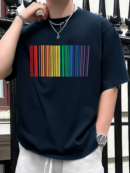 T-shirt Noir LGBT Code Barre