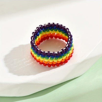 Bague LGBT — Perles