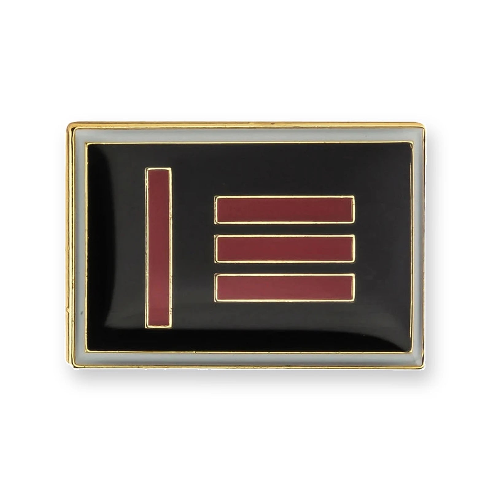 Pins drapeau Master/Slave émaillé : barres rouge sombre sur fond noir