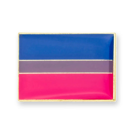 Pins drapeau androgyne : trois bandes bleu, violet et rose