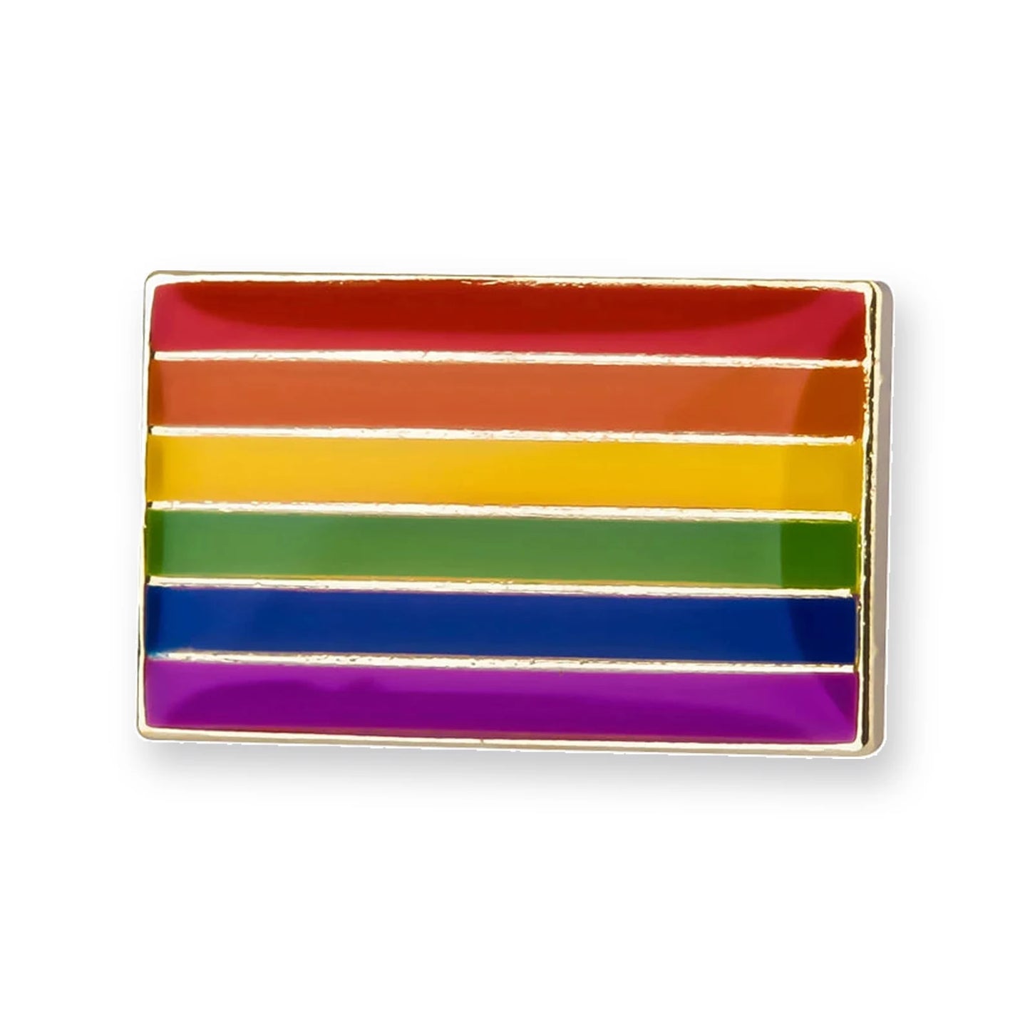 Pins drapeau arc-en-ciel émaillé, six bandes