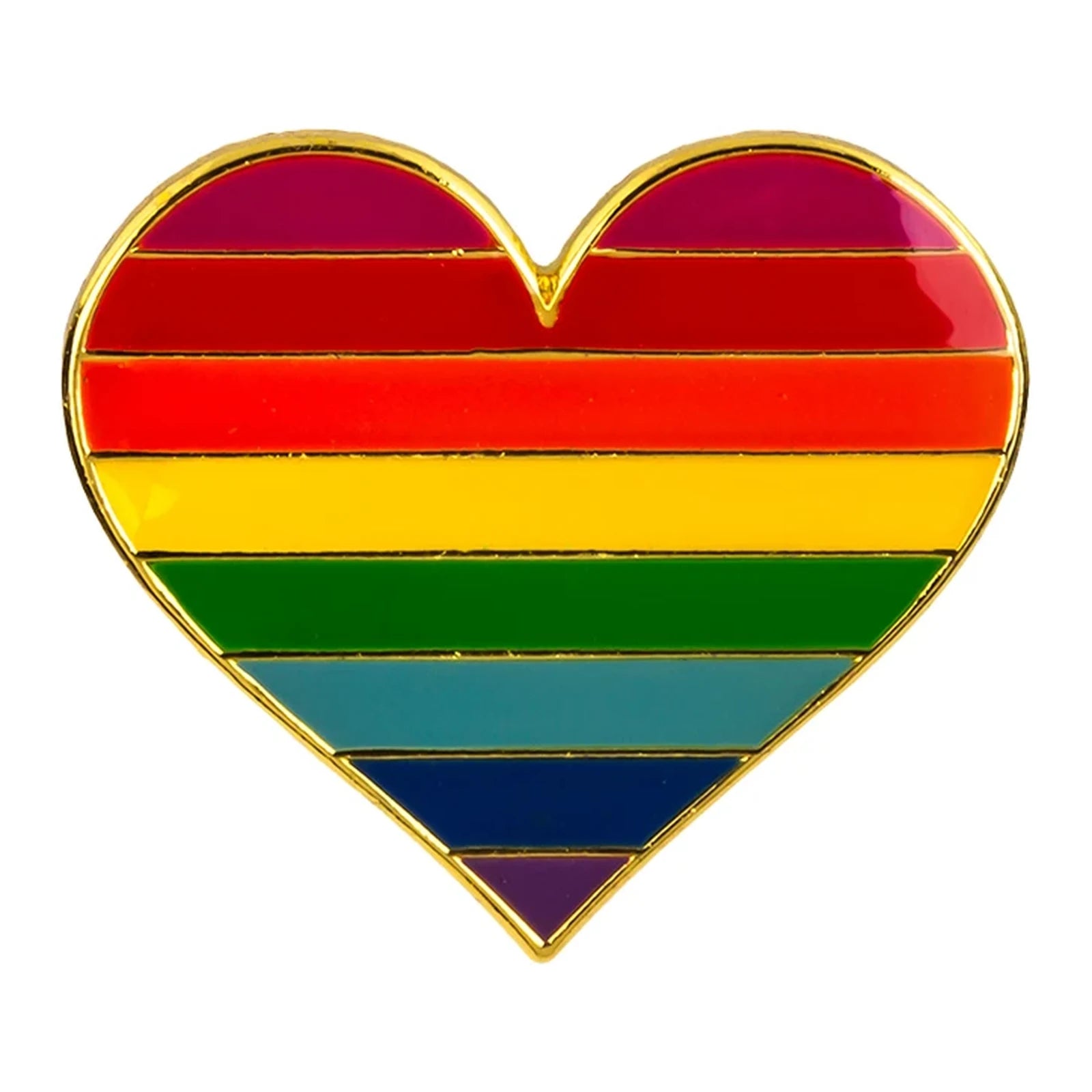 Pins cœur émaillé du drapeau arc-en-ciel original de 1978, huit bandes dont rose et turquoise
