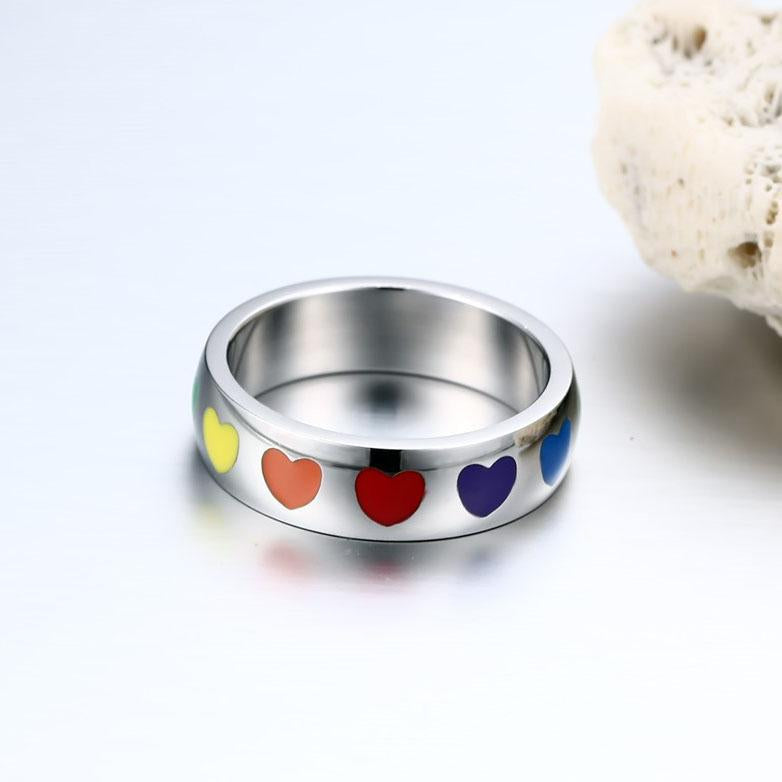 Bague LGBT — Coeurs