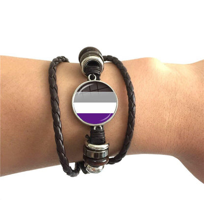 Bracelet Asexuel — Cuir