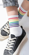 Chaussettes à Rayures Multicolores