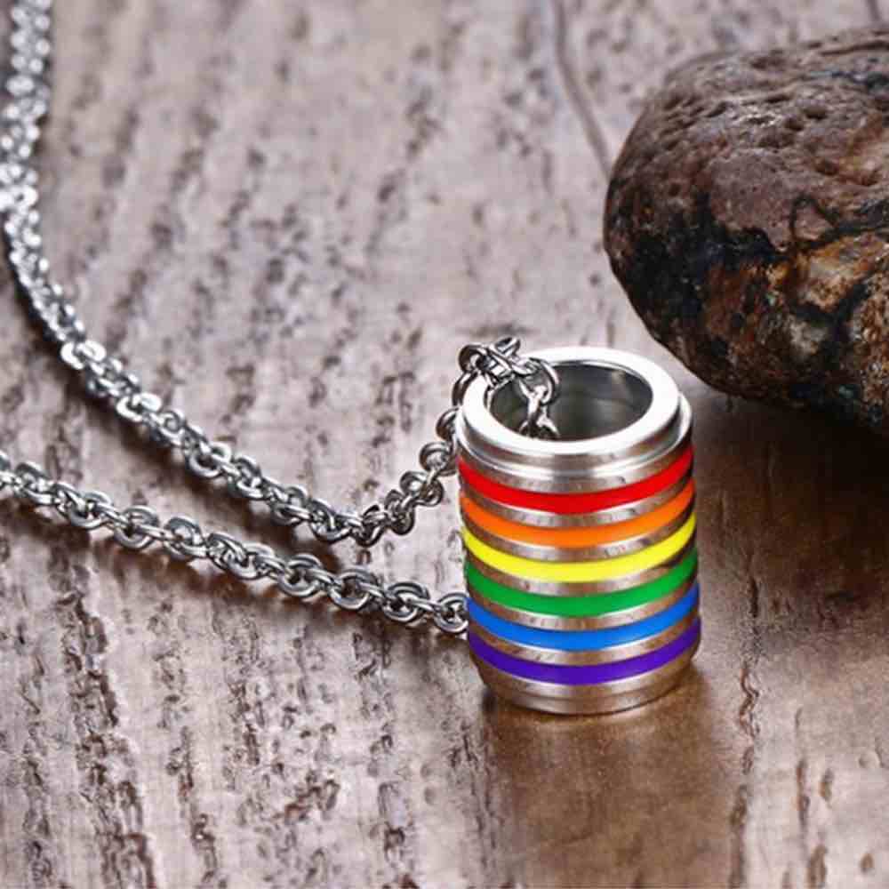 Collier Acier — Pendentif LGBT
