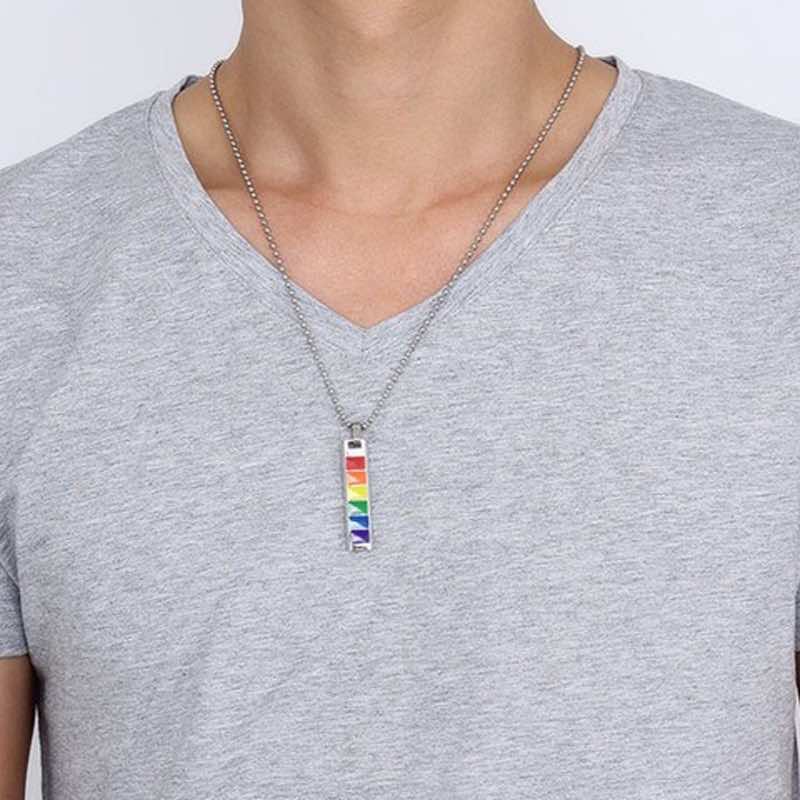Collier Pendentif — Colonne Multicolore