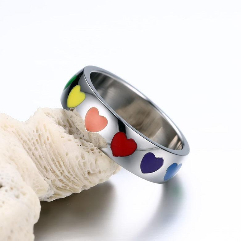 Bague LGBT — Coeurs