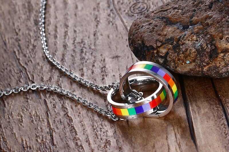 Collier LGBT — Anneaux Doubles