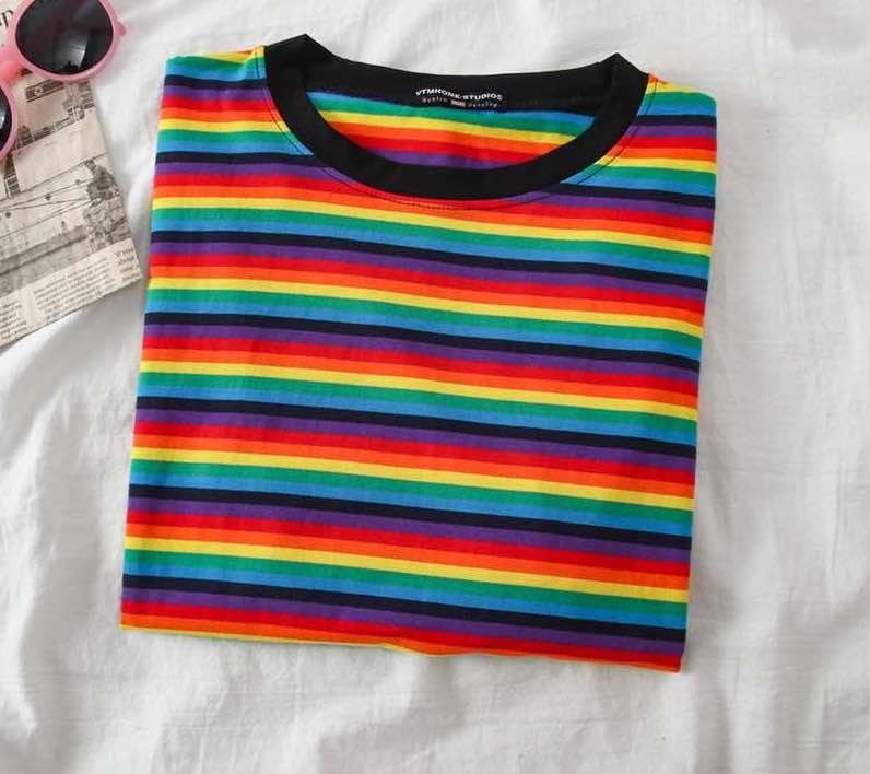 T-shirt Rayé Multicolore