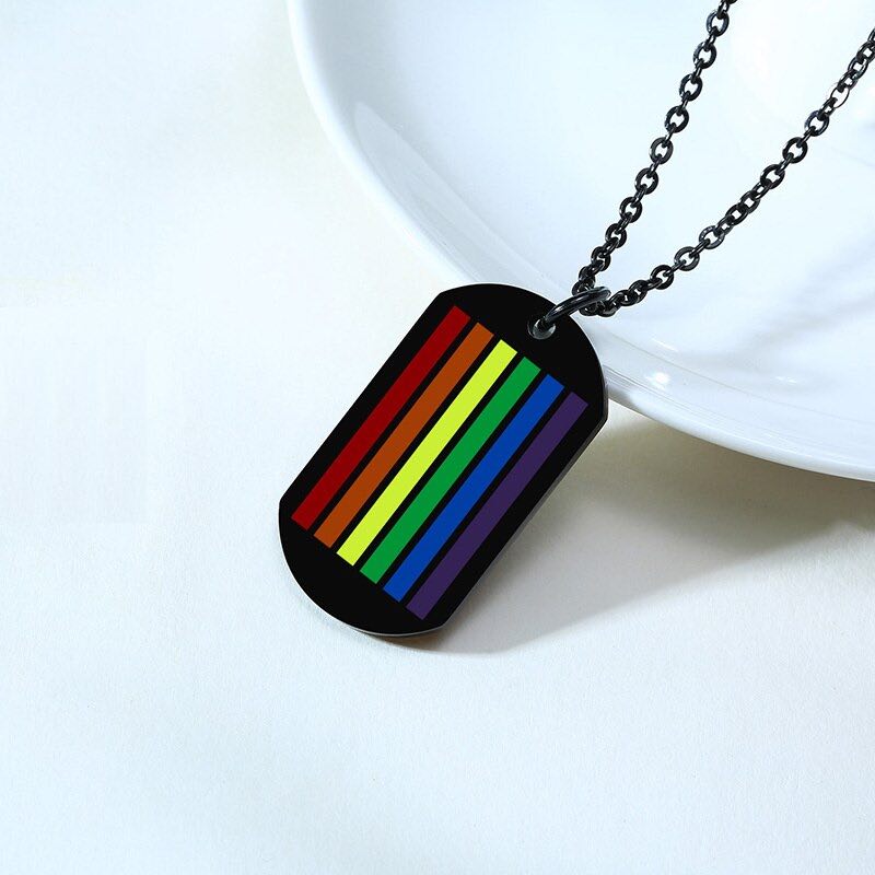 Collier LGBT — Plaque Noire