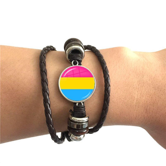 Bracelet Pansexuel — Cuir