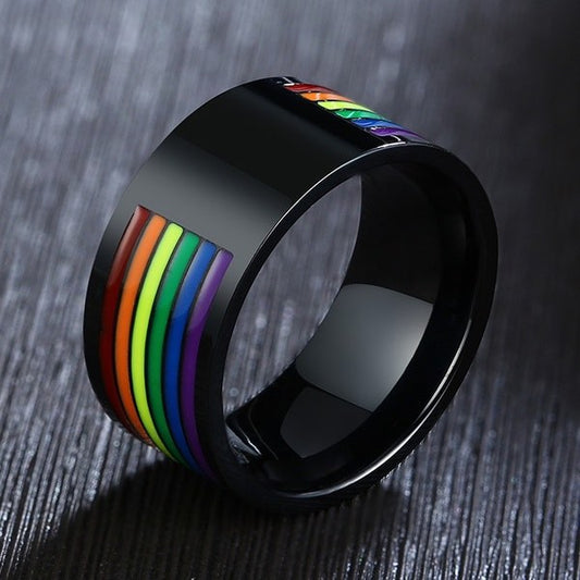 Bague Noir LGBTQIA