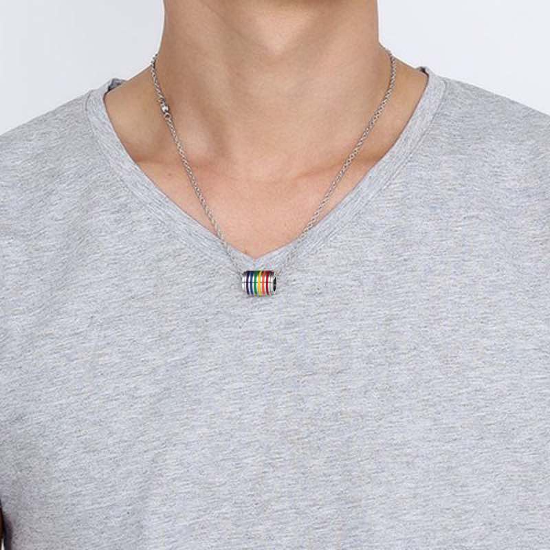 Collier Acier — Pendentif LGBT