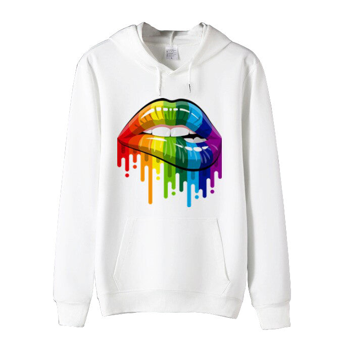 Sweat LGBT Lèvres Arc-en-Ciel