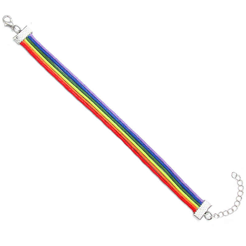 Bracelet Corde Arc-en-Ciel