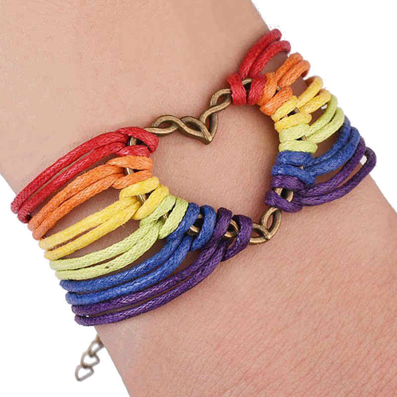 Bracelet Cordon Arc-en-Ciel