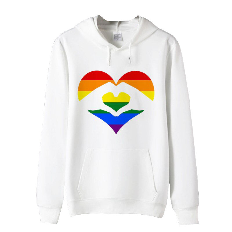 Sweat LGBT Mains en Forme de Coeur