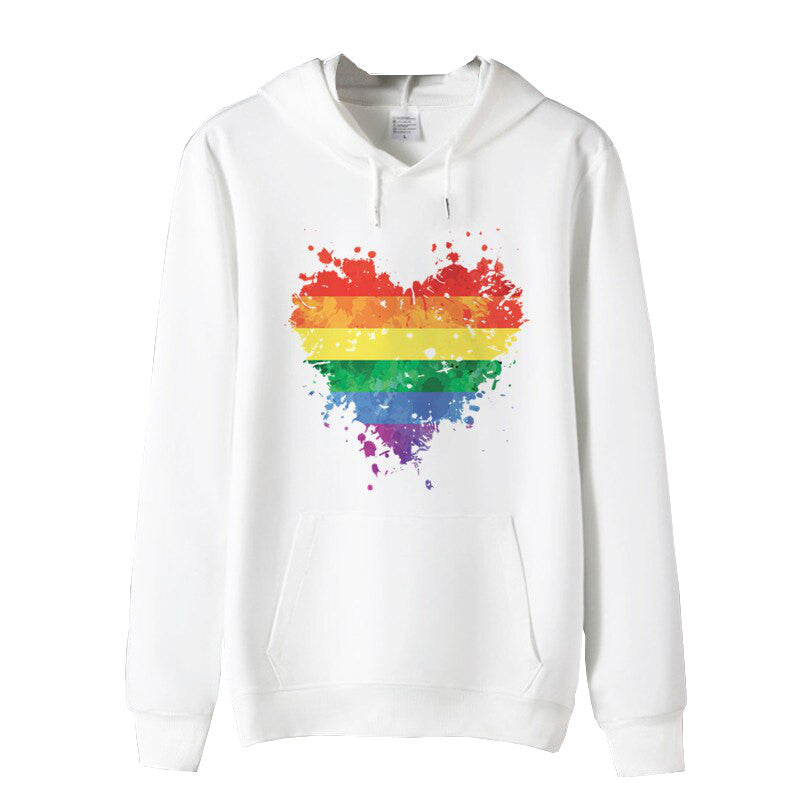 Sweat LGBT Coeur Peinture
