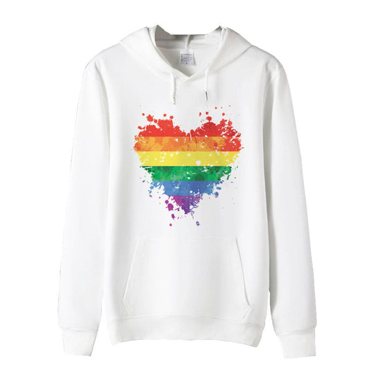 Sweat LGBT Coeur Peinture