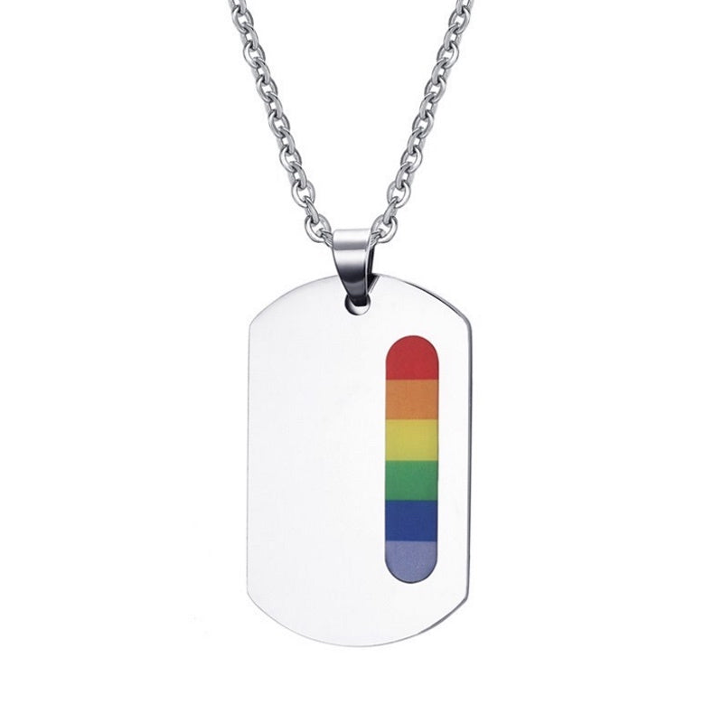 Collier LGBT <br/> Plaque Militaire