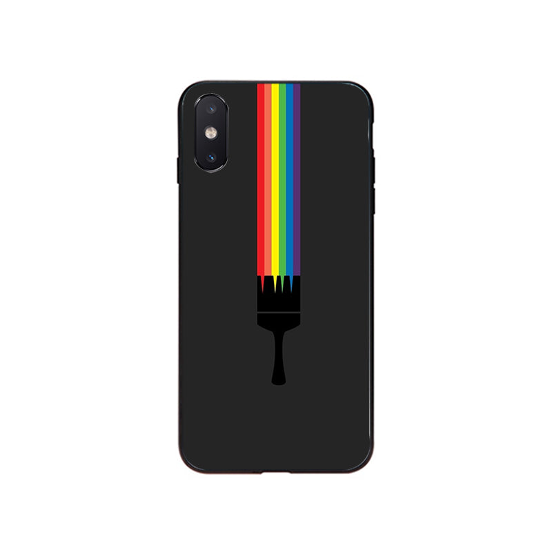 Coque Iphone Pinceau Arc-En-Ciel
