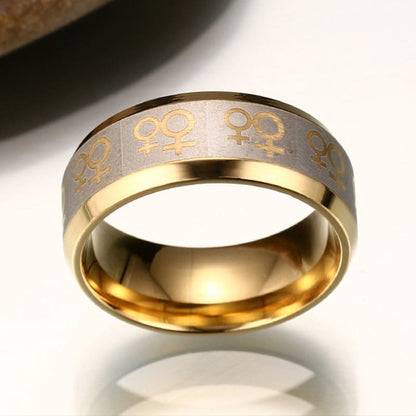 Bague LGBT — Mariage Lesbien