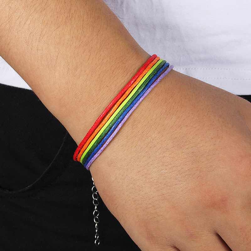 Bracelet LGBT — Cordes Arc-en-Ciel