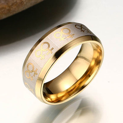 Bague LGBT — Mariage Lesbien
