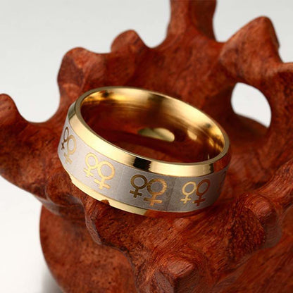 Bague LGBT Mariage Lesbienne