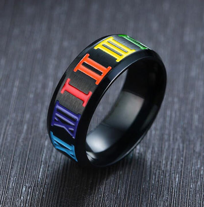 Bague LGBTQIA Chiffres Romains