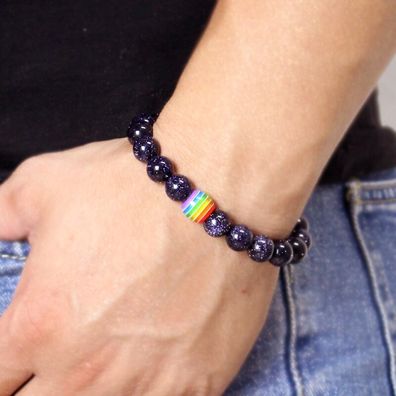 Bracelet LGBT — Pierre de Nuit