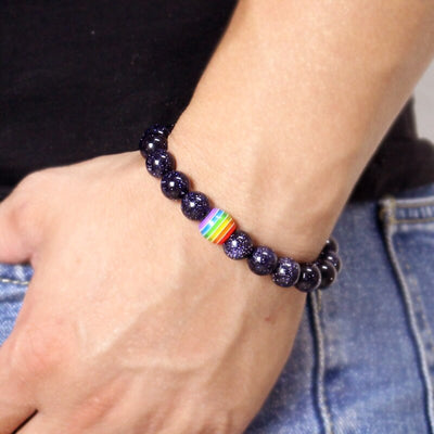 Bracelet LGBT <br> Pierre de Nuit